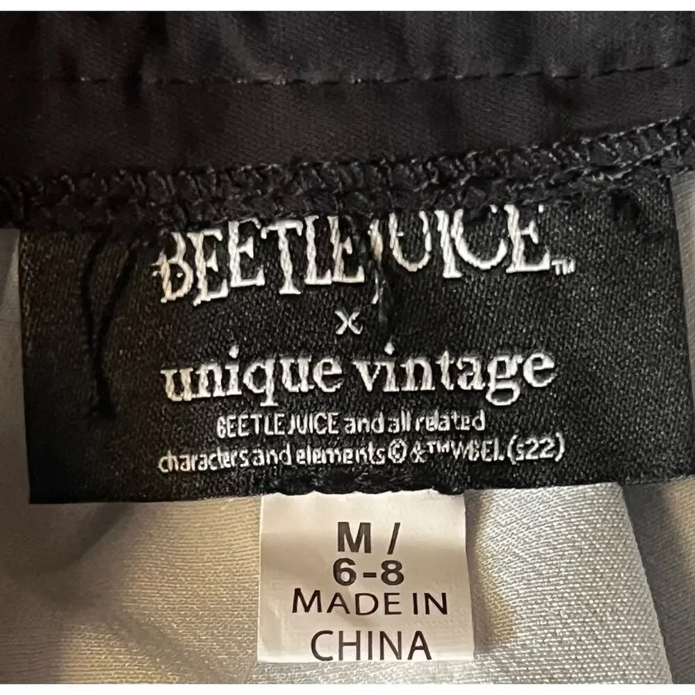 Unique Vintage Beetlejuice Striped Skirt M 6/8 NWT